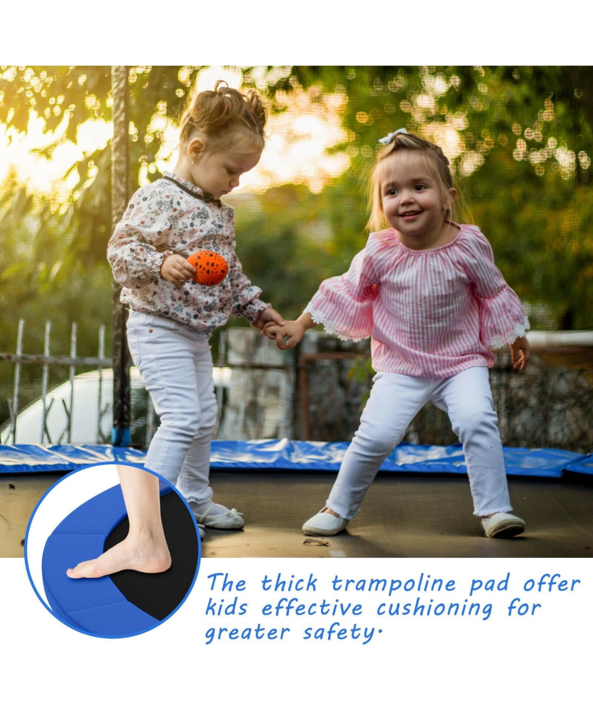 Skonyon 14 Feet Waterproof and Tear-Resistant Universal Trampoline Safety Pad Spring Cover