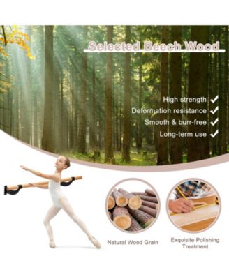 4 Feet Wall-Mounted Ballet Barre for Yoga