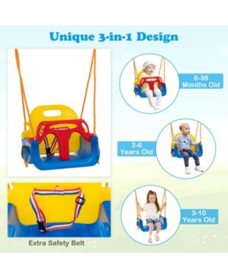 660 LBS Heavy Duty Carbon Steel Swing Frame with 3 Swings