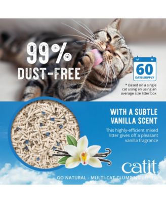Go Natural! Pea Husk Mix Multi-Cat Clumping Cat Litter, Vanilla, 6.4kg