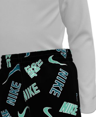 Boys' 4-7 Outline Rash Guard Top and Shorts, 2-Piece Set