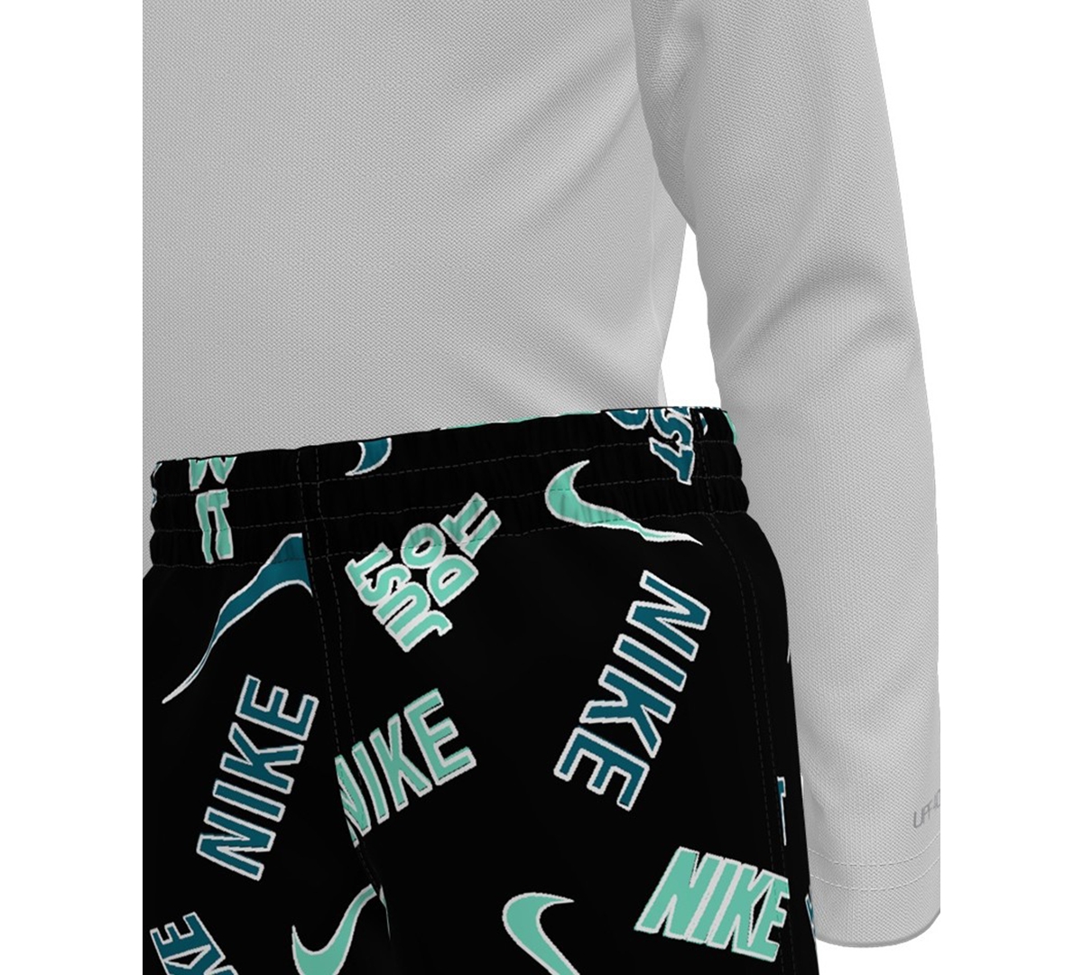 Nike Boys 4-7 Outline Rash Guard Top And Shorts, 2-piece Set In Multi