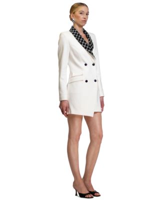 RACHEL Rachel Roy - Women's Johnny Beaded Lapel Mini Blazer Dress