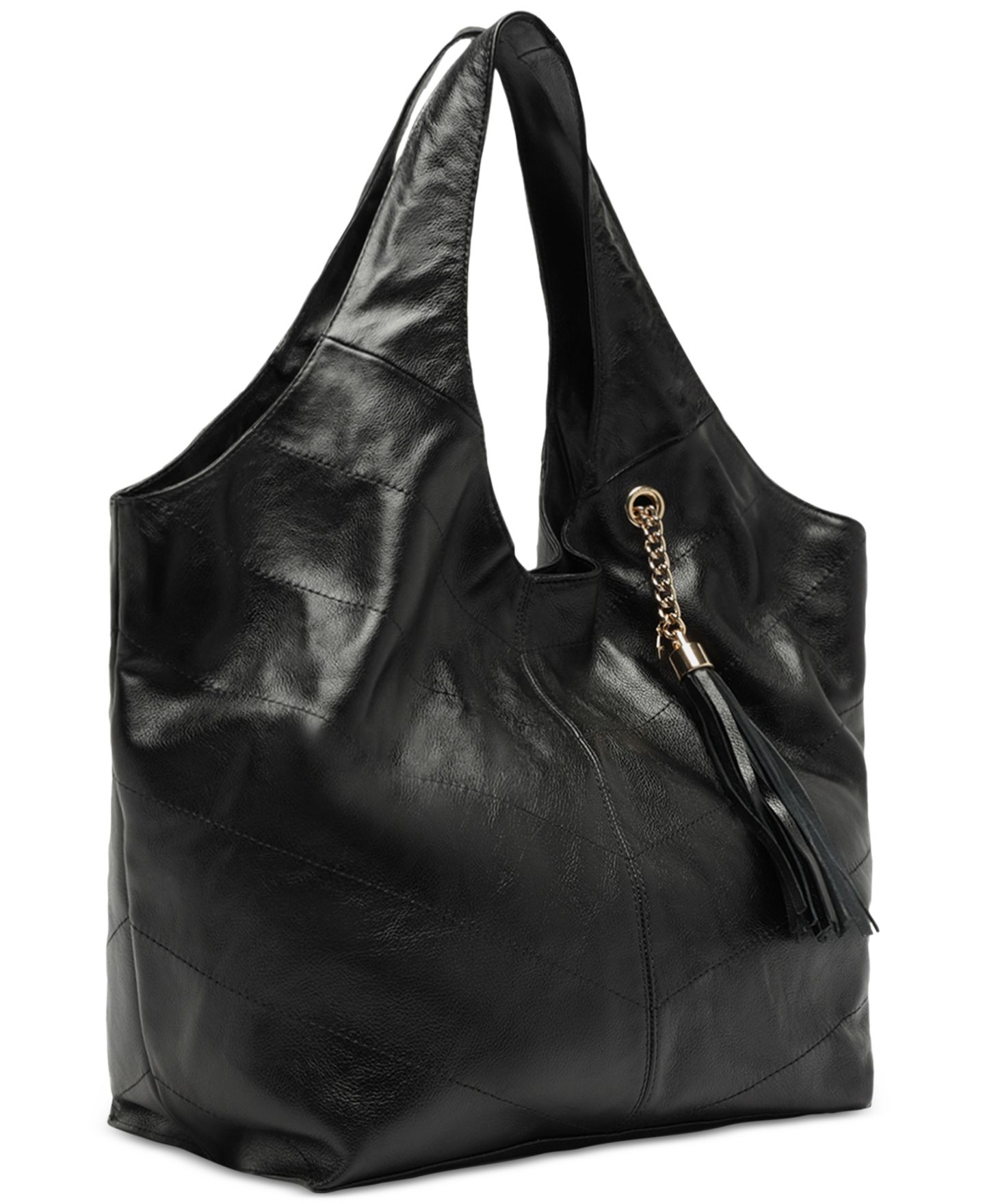 Женская сумка Arezzo Sonya Extra Large Leather Hobo, цвет: Чёрный — фото 5