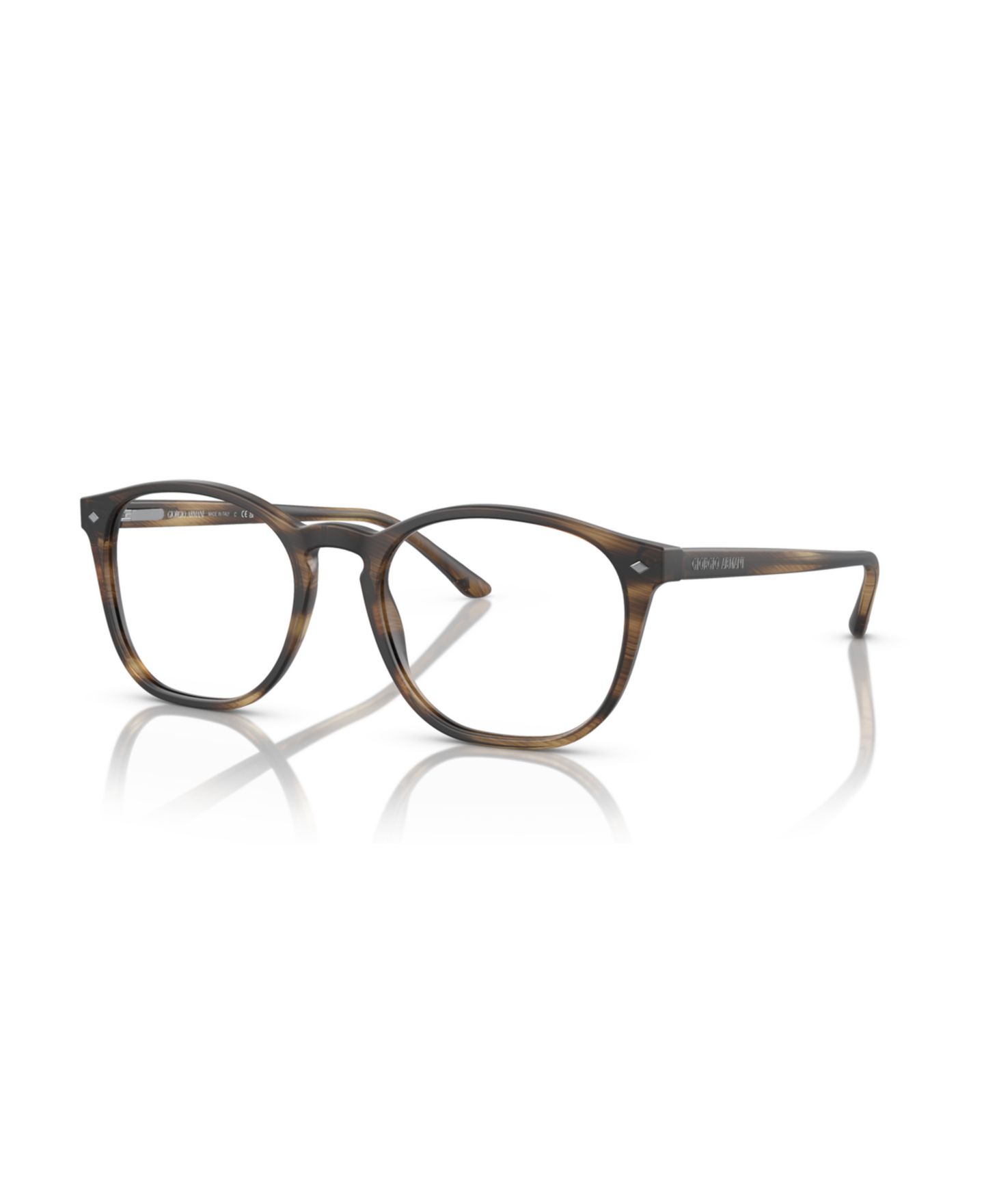 Мужские очки Giorgio Armani Man Panthos Plastic AR7074 Eyeglasses, цвет: Тёмный коричневый — фото 21
