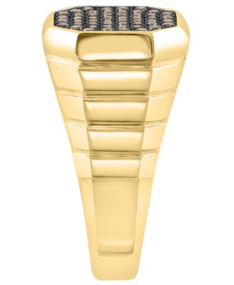 Men's Brown Diamond Ring (1/2 ct. t.w.) in 14k Gold over Silver