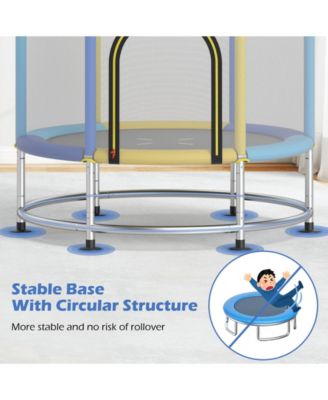 55" Kids Trampoline Gift for for 3-6 Years Old Boys and Girls