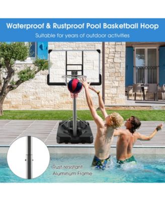 Basketball Hoop with 5.4-6.6FT Adjustable Height and 50 Inch Backboard-Black