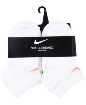 Girls' 4-7 Metallic Swoosh Low Socks, 6-Pack