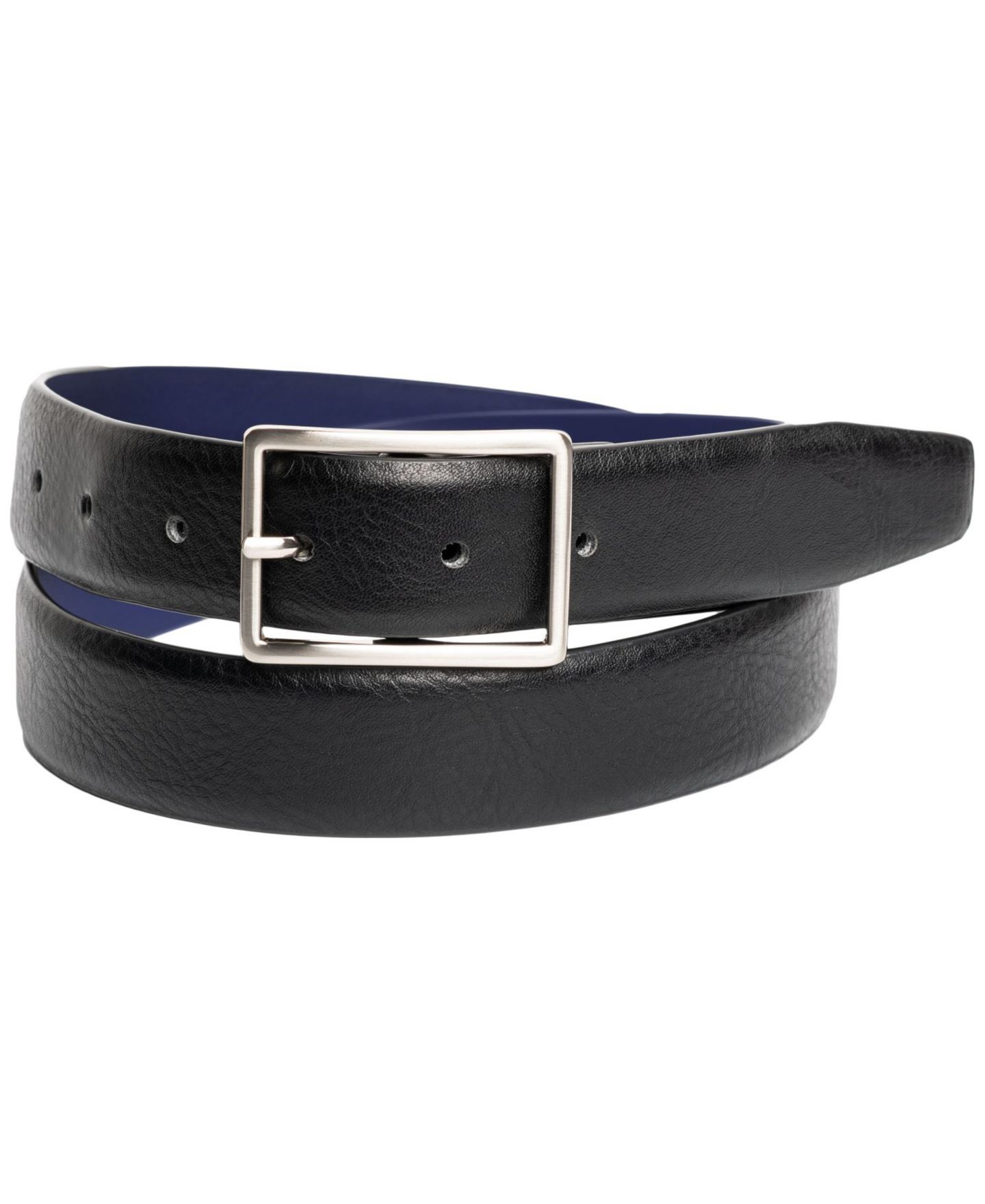 Мужской ремень Nick Graham Hand Stained Belt, цвет: Чёрный — фото 2