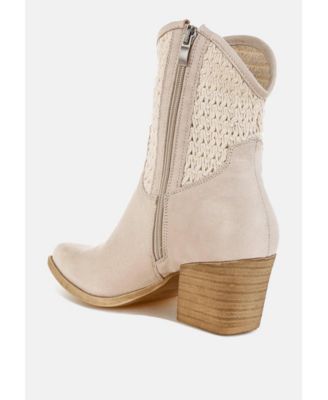 Womens Bimmy Woven Pointy Western Boots
