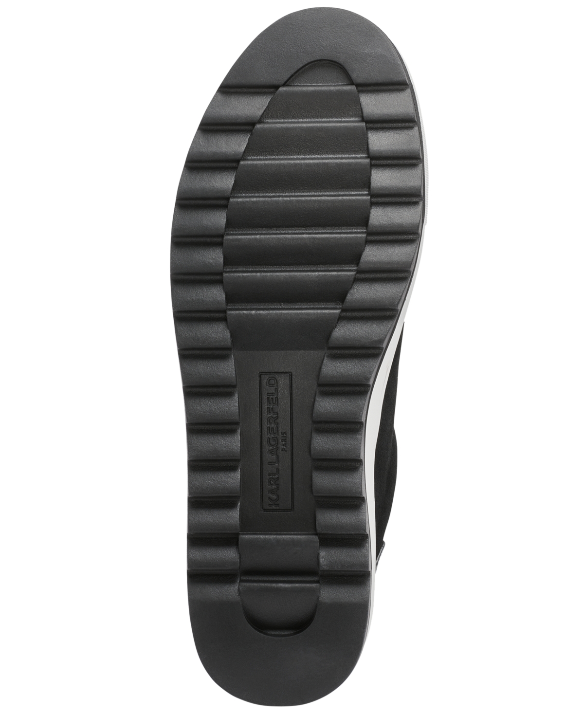 Karl Lagerfeld Men's Suede Logo Sneakers In Black