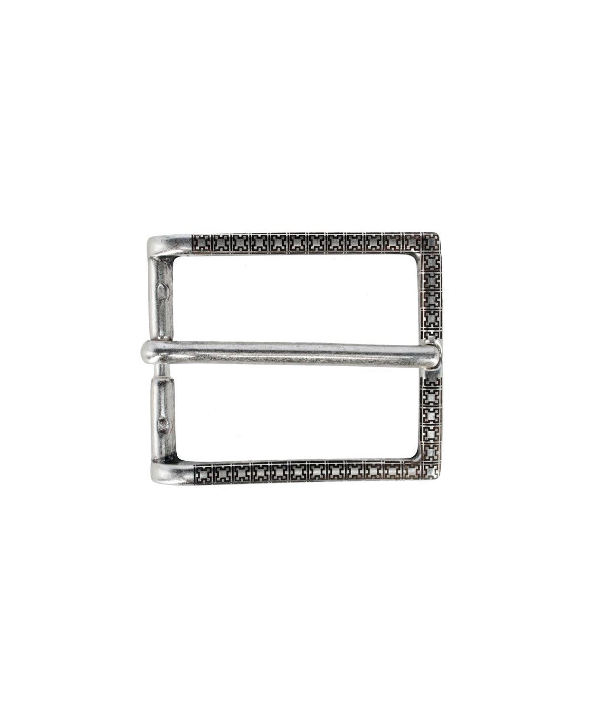 Trafalgar Men's 35mm Lasered Patterned Solid Brass Italian Harness Belt Buckle