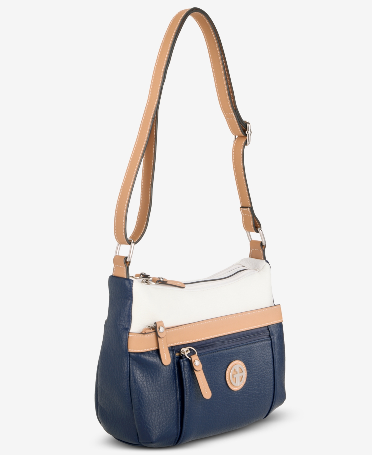 Giani Bernini Small Color Block Hobo Bag, Macy's Exclusive In Blue