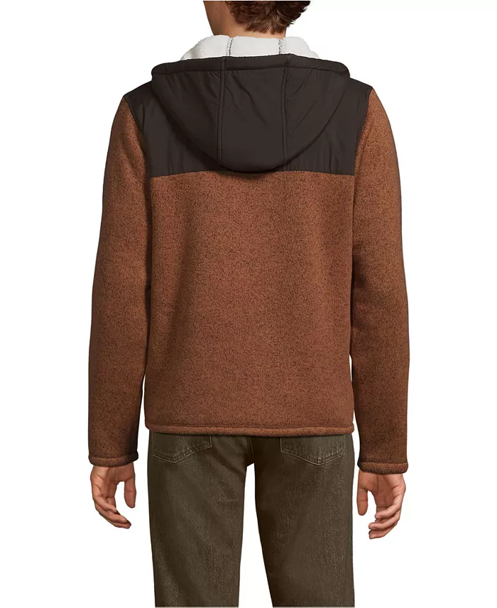 Men's Sweater Fleece Mixed Media Full Zip Jacket - thumbnail 2