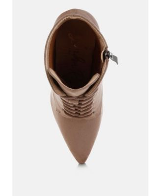 Womens Agmati Lace Up Stiletto Boots