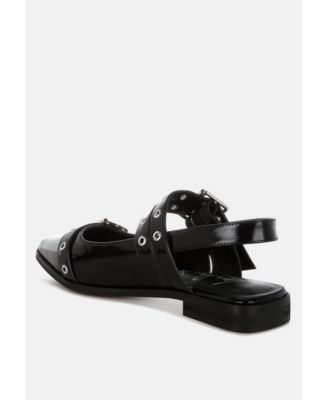 Womens Betula Eyelets & Buckle Detail Flats