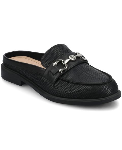 Женские сабо Journee Collection Rayla Slip On Loafer Mules, цвет: Чёрный