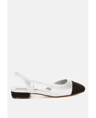 Womens Rerita Rhinestone-Studded Glitter Sandals