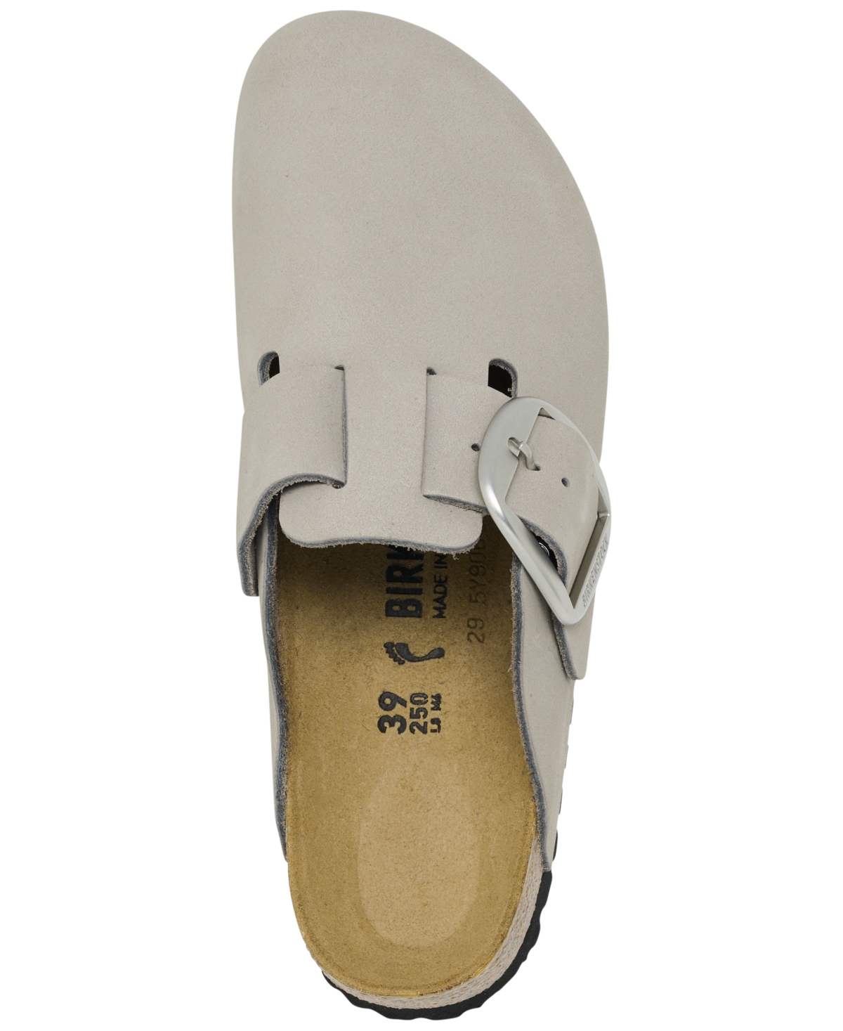 Birkenstock Boston Big Buckle Clogs In Gray