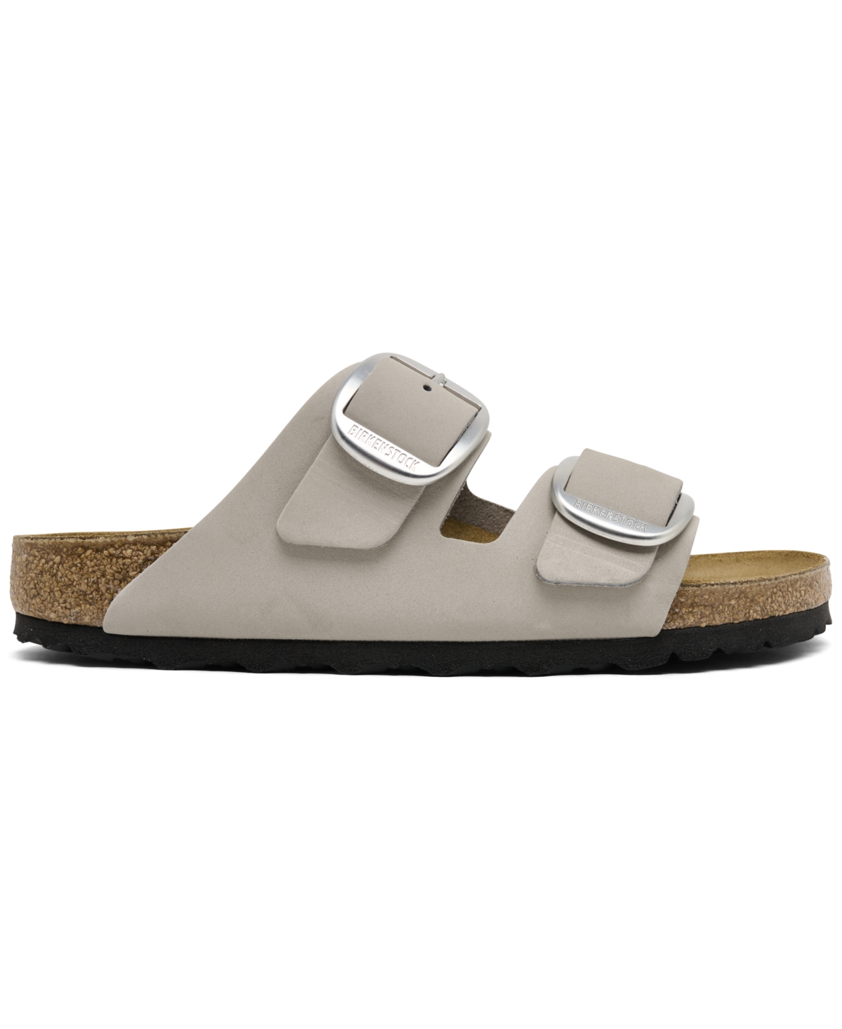 Birkenstock Women's Arizona Big Buckle Nubuck Leather Sandals From Finish Line In Gray