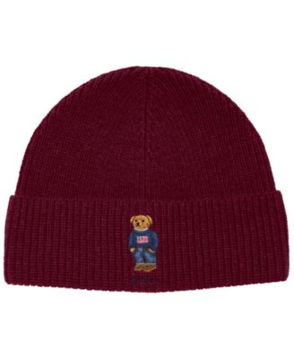 Polo Ralph Lauren - Men's Solid Flag Bear Beanie Hat