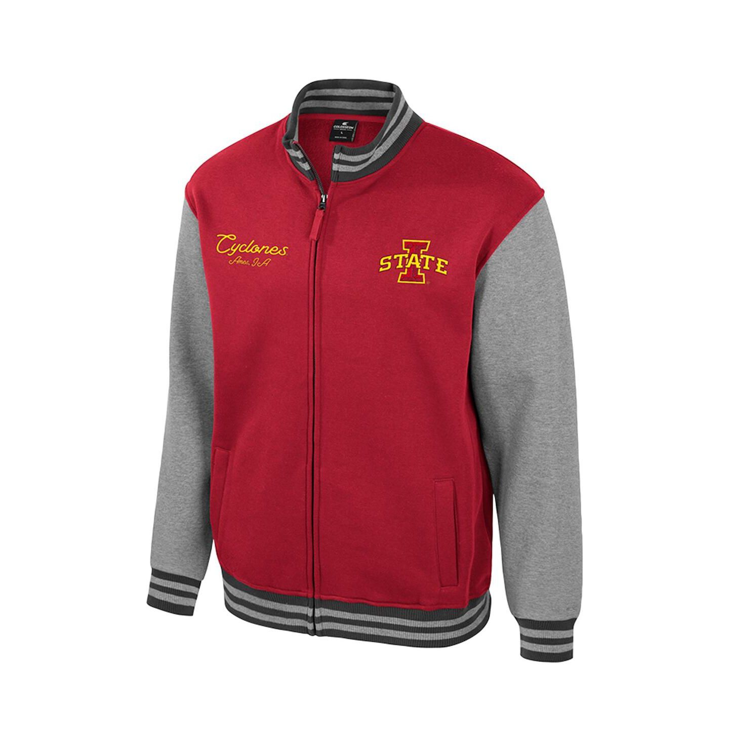 Мужская куртка Colosseum Cardinal Iowa State Cyclones Ambi-Turner Full-Zip Varsity — фото 2