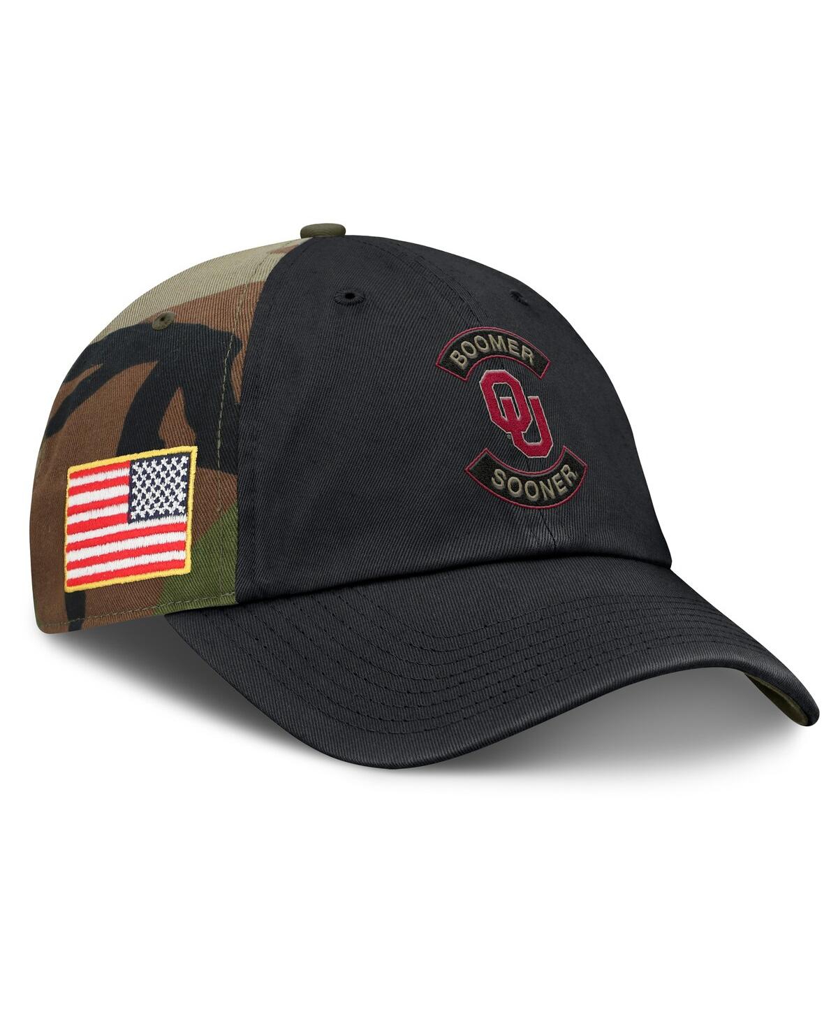 Jordan Men's Black/camo Oklahoma Sooners 2025 Military Appreciation Club Adjustable Hat In Black