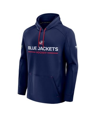 Men's Navy Columbus Blue Jackets Authentic Pro Rink Hoodie