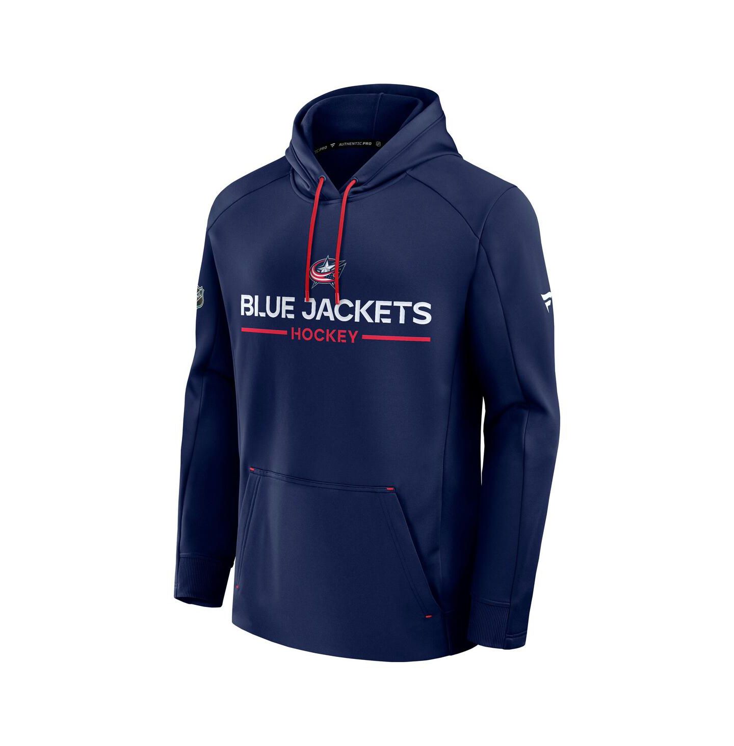 Мужские худи Fanatics Navy Columbus Blue Jackets Authentic Pro Rink — фото 2
