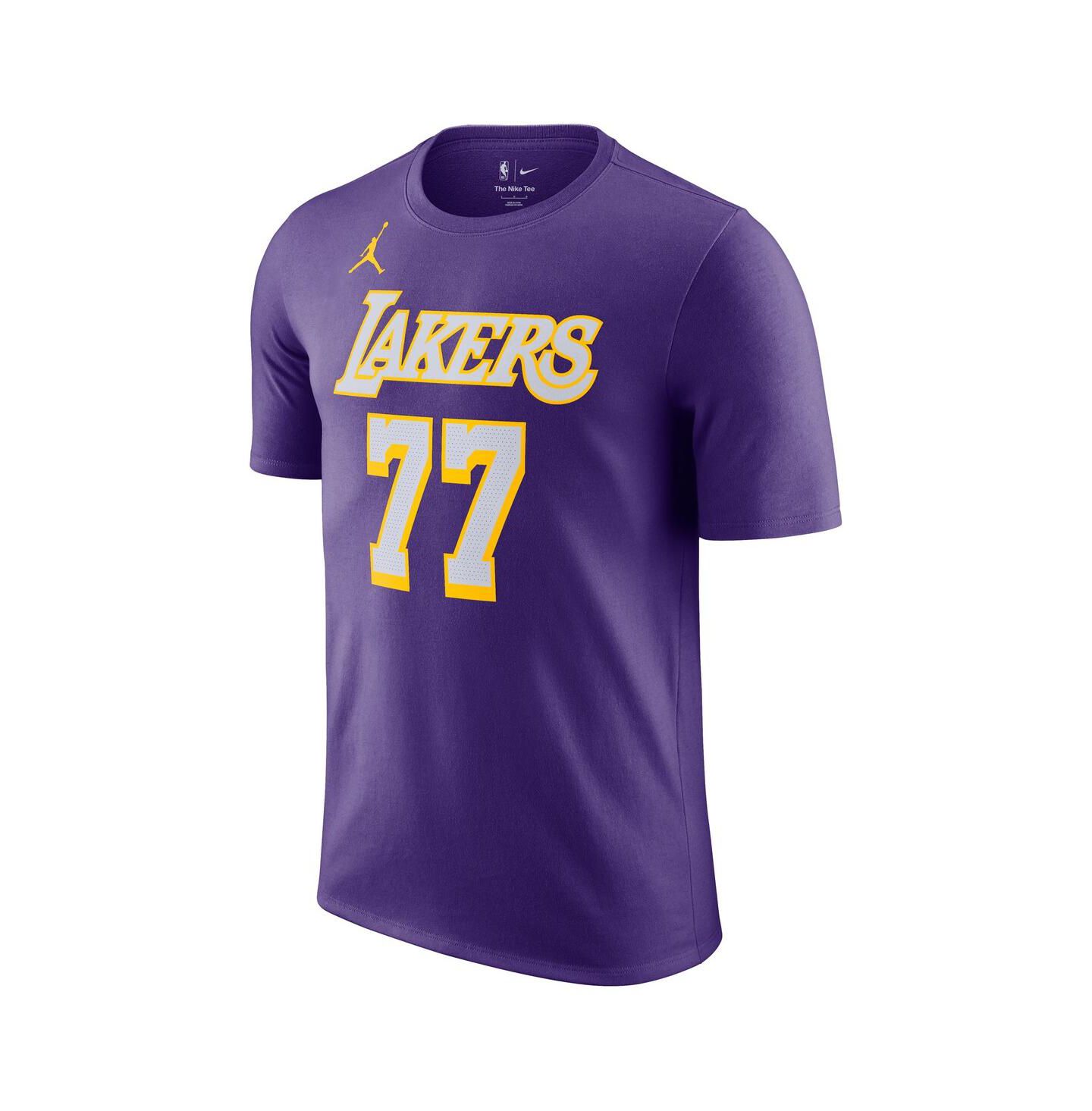 Футболка Jordan Luka Doncic Purple Los Angeles Lakers Name & Number — фото 2