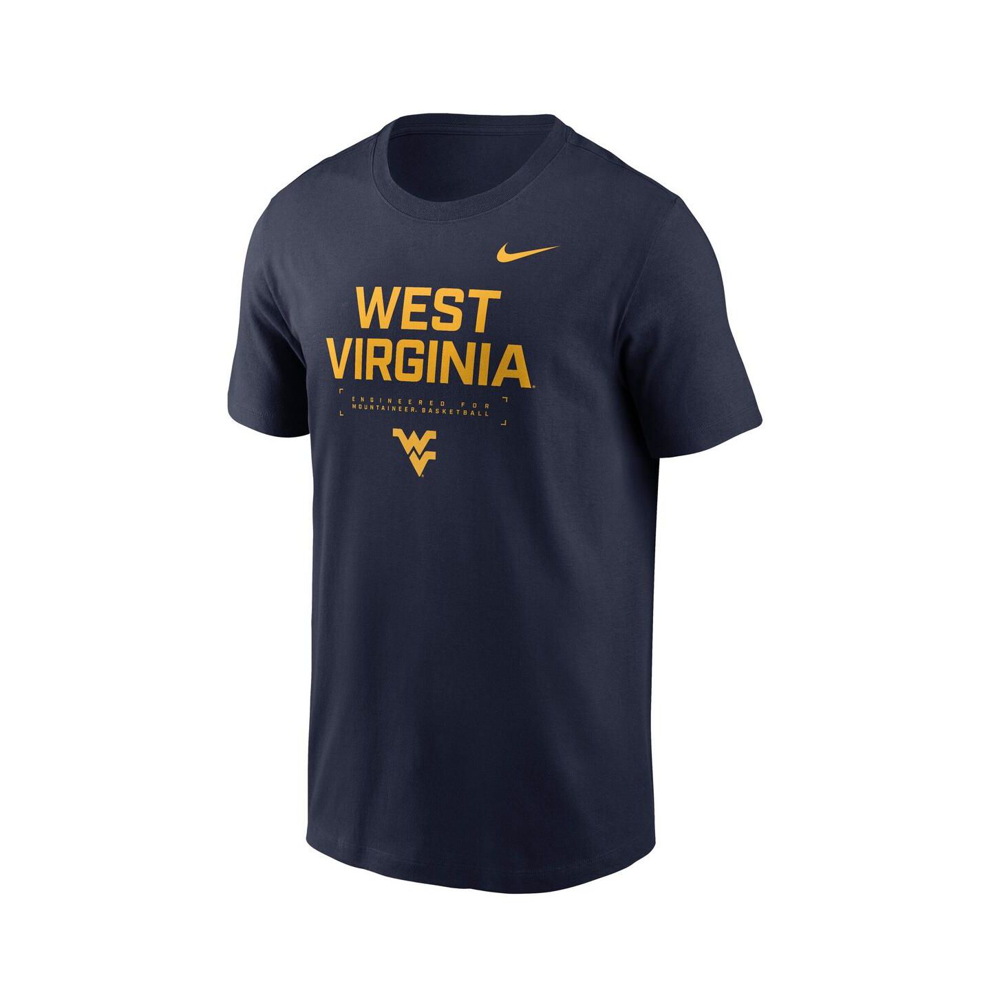 Мужская футболка Nike Navy West Virginia Mountaineers 2025 Courtside Basketball Performance — фото 2