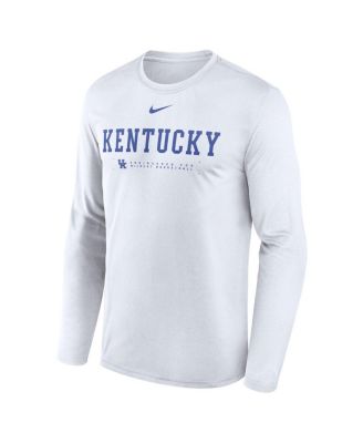 Men's White Kentucky Wildcats 2025 Courtside Basketball Shootaround Legend Dri-FIT Long Sleeve T-Shirt