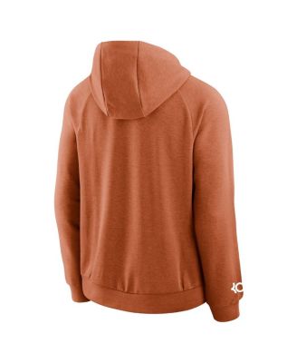 Men's Texas Orange Texas Longhorns 2025 Courtside Basketball Practice Raglan Dri-FIT Hoodie