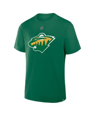 Men's Kirill Kaprizov Kelly Green Minnesota Wild Authentic Stack Name Number T-Shirt