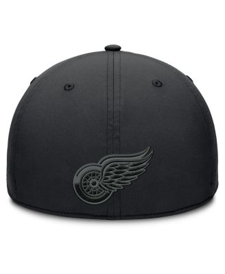 Men's Black Detroit Red Wings Authentic Pro Road Team Code Flex Hat