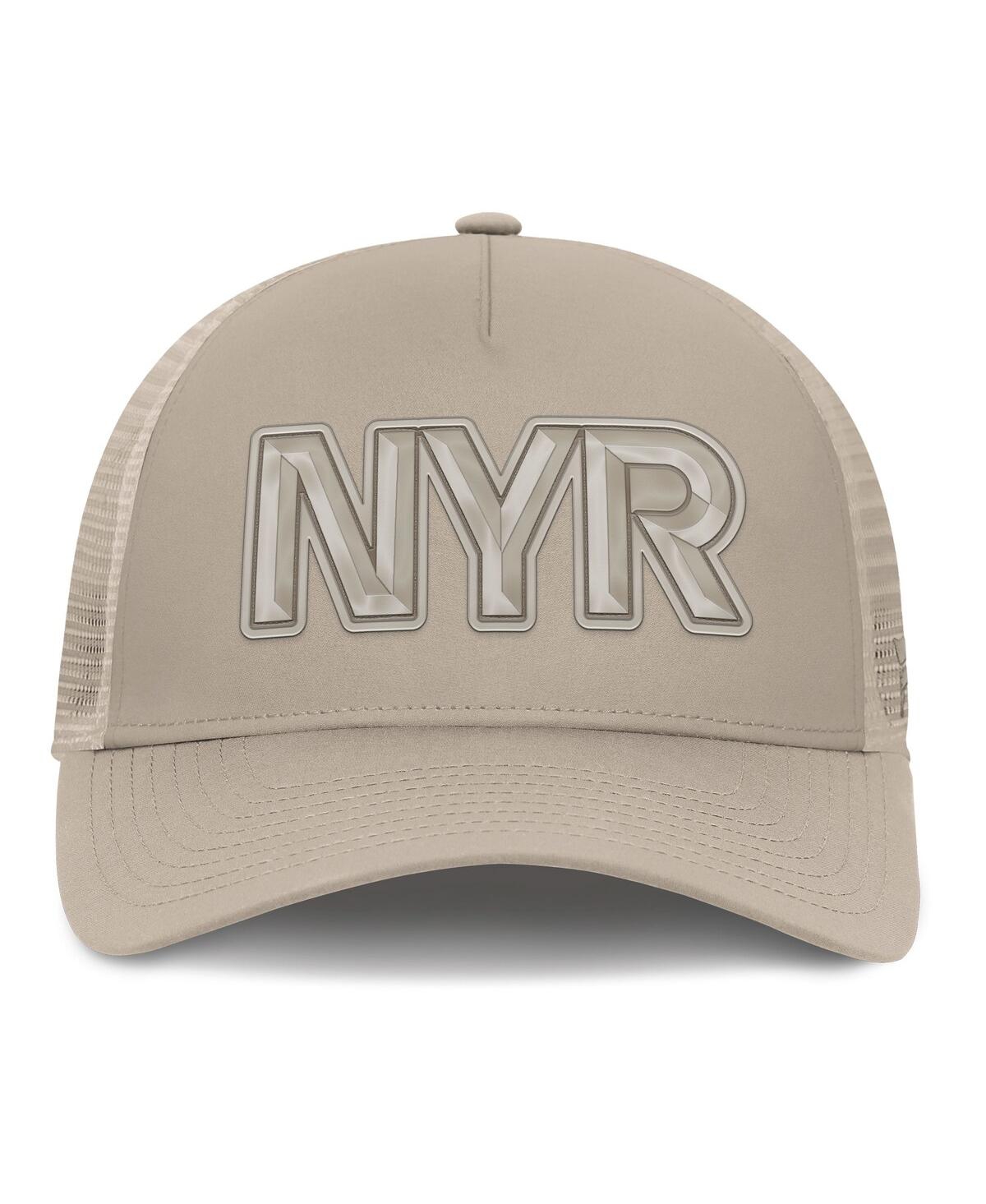 Fanatics Women's Tan New York Rangers Authentic Pro Road Trucker Adjustable Hat In Multi