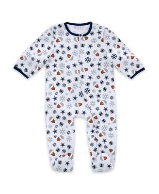 Baby Boys and Girls Newborn 2-Piece Dallas Cowboys Holiday Full-Zip Sleeper and Bib Set