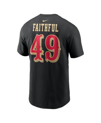 Men's The Faithful Black San Francisco 49ers 2025 Rivalries Collection Name Number T-Shirt