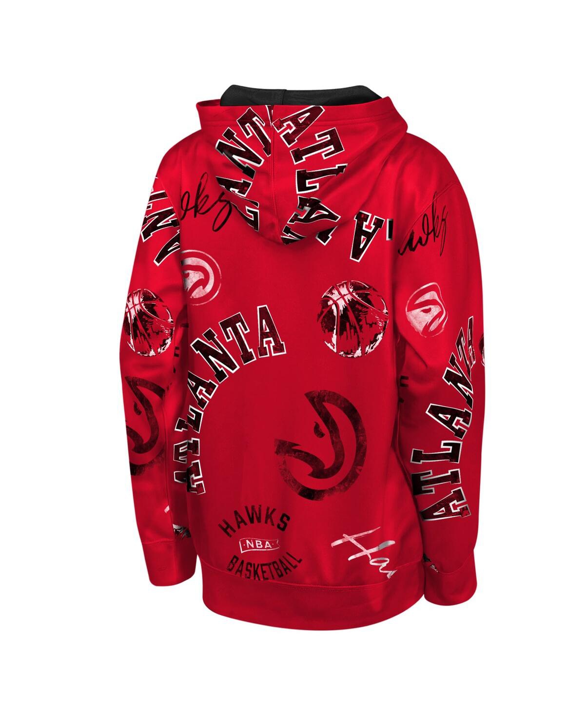 Outerstuff Big Boys And Girls Red Atlanta Hawks Moving Violation Hoodie In Red