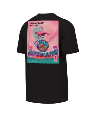 Men's Black 2026 FIFA World Cup Miami Host City Poster Graphic T-Shirt