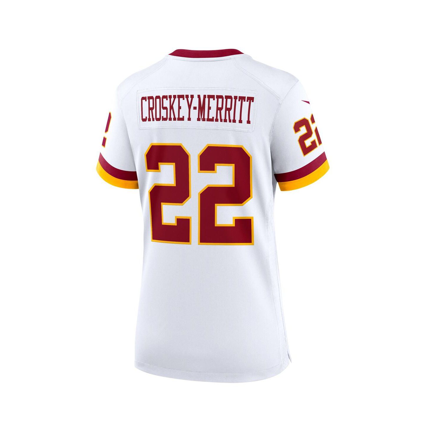Женское джерси Nike Women's Jacory Croskey-Merritt White Washington Commanders Game Super Bowl Era Jersey — фото 3