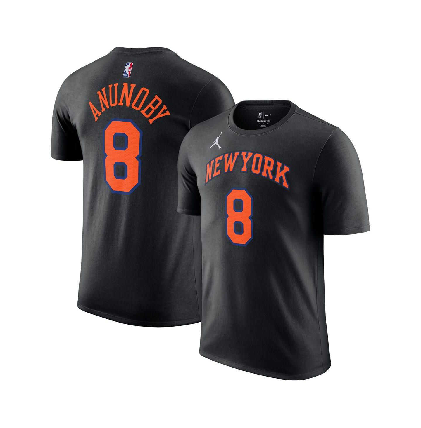 Футболка Jordan OG Anunoby Black New York Knicks Name & Number — фото 1