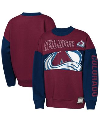 Outerstuff - Big Boys and Girls Burgundy/Navy Colorado Avalanche Impact Player Sweatshirt