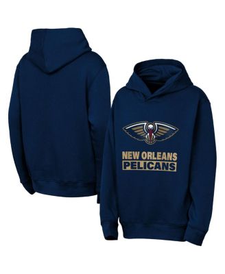 Outerstuff - Big Boys and Girls Navy New Orleans Pelicans Back To The Basics Hoodie Sweatshirt