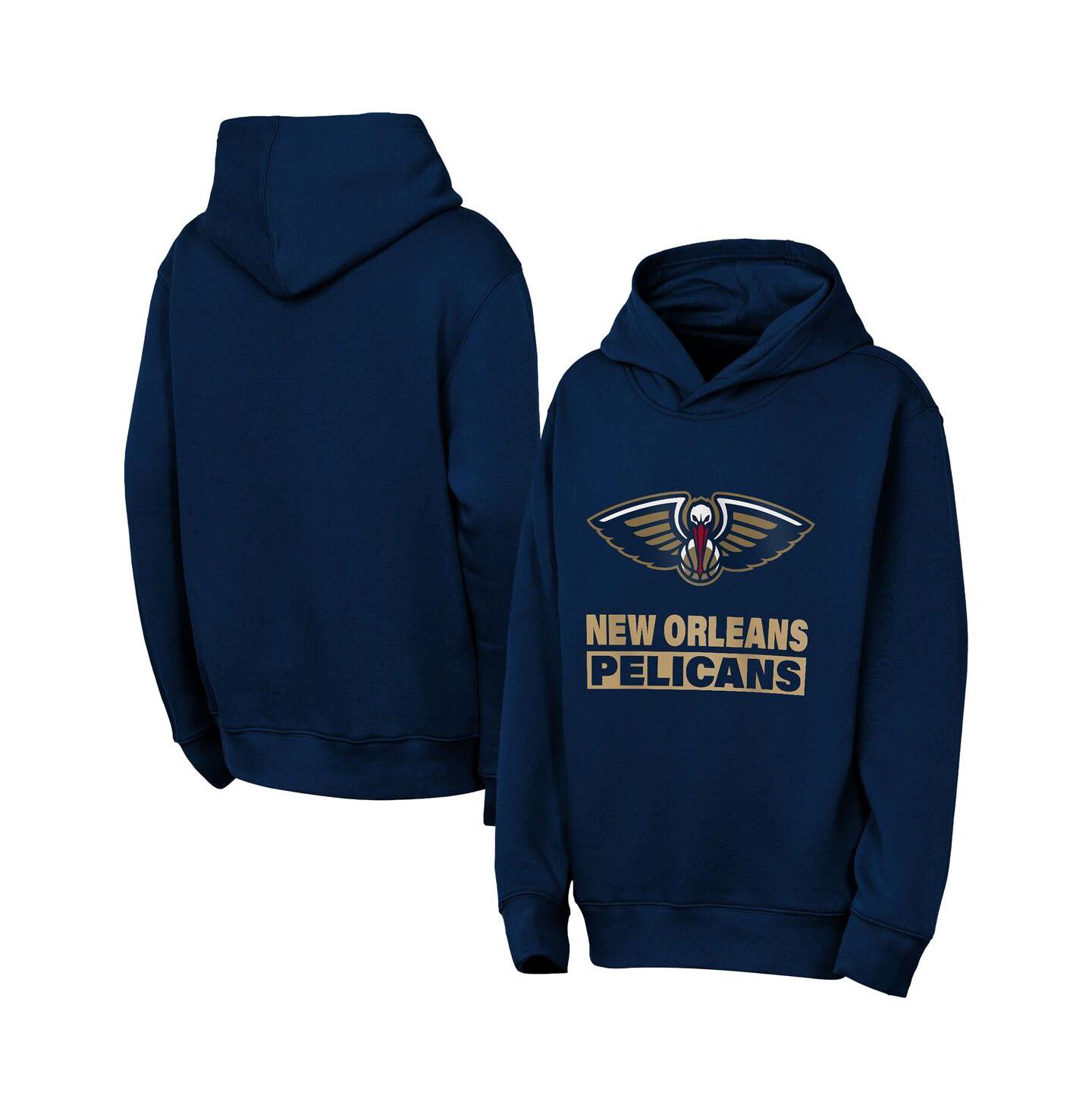 Детское худи Outerstuff Navy New Orleans Pelicans Back to the Basics — фото 1