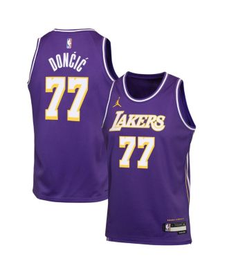 Jordan - Big Boys and Girls Luka Doncic Purple Los Angeles Lakers Swingman Jersey