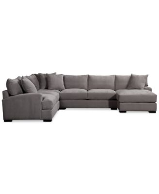 Rhyder 4-Pc. 112 Fabric Sectional Sofa with Chaise, Created for Macy's