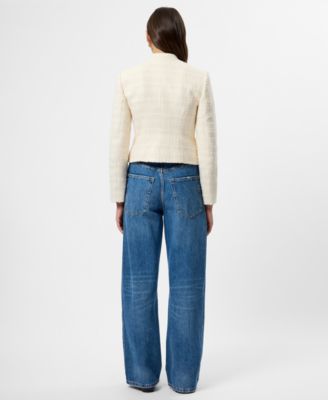 Women's Structured Tweed Long-Sleeve Jacket