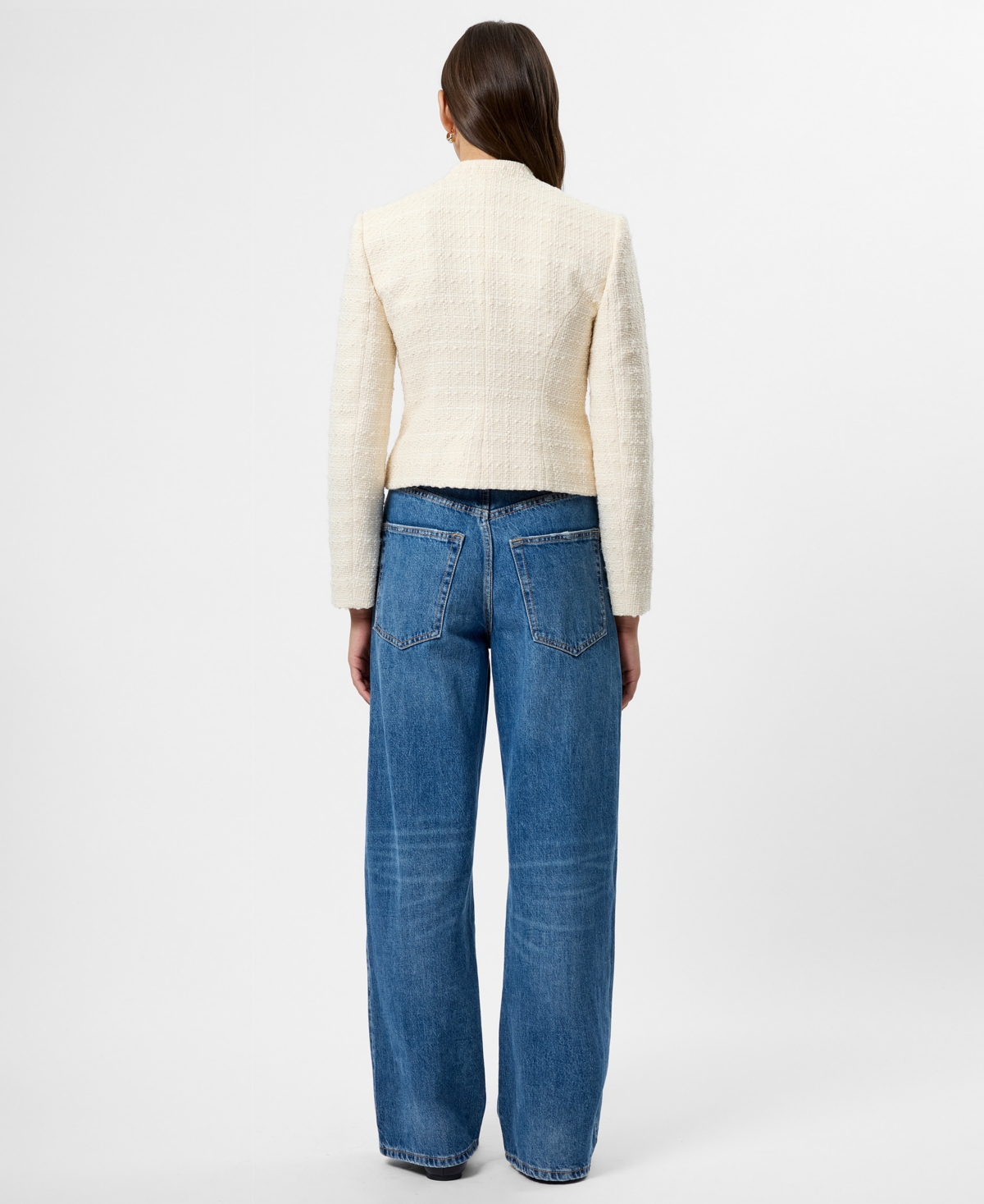 French Connection Women's Structured Tweed Long-Sleeve Jacket